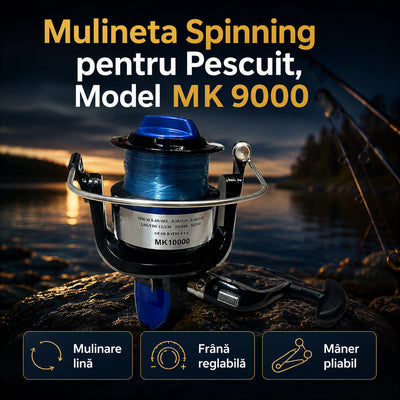 Mulineta Spinning pentru Pescuit, Model MK 9000 – imagine principală promoțională