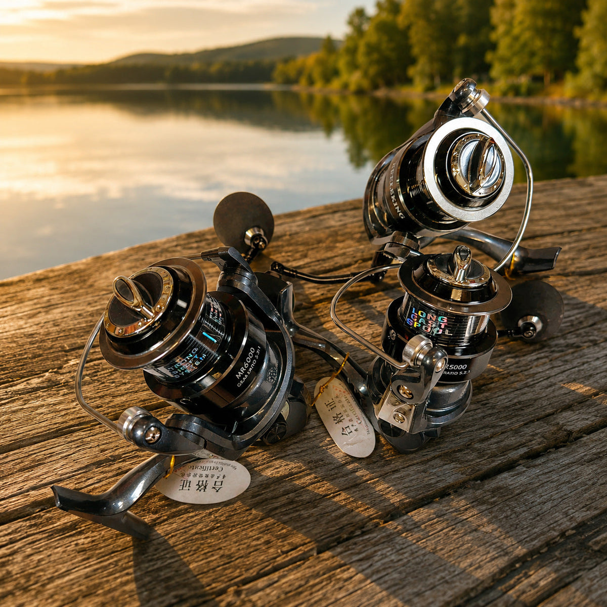 Mulineta Spinning pentru Pescuit, Model MR 5000 – imagine comercială în ambient