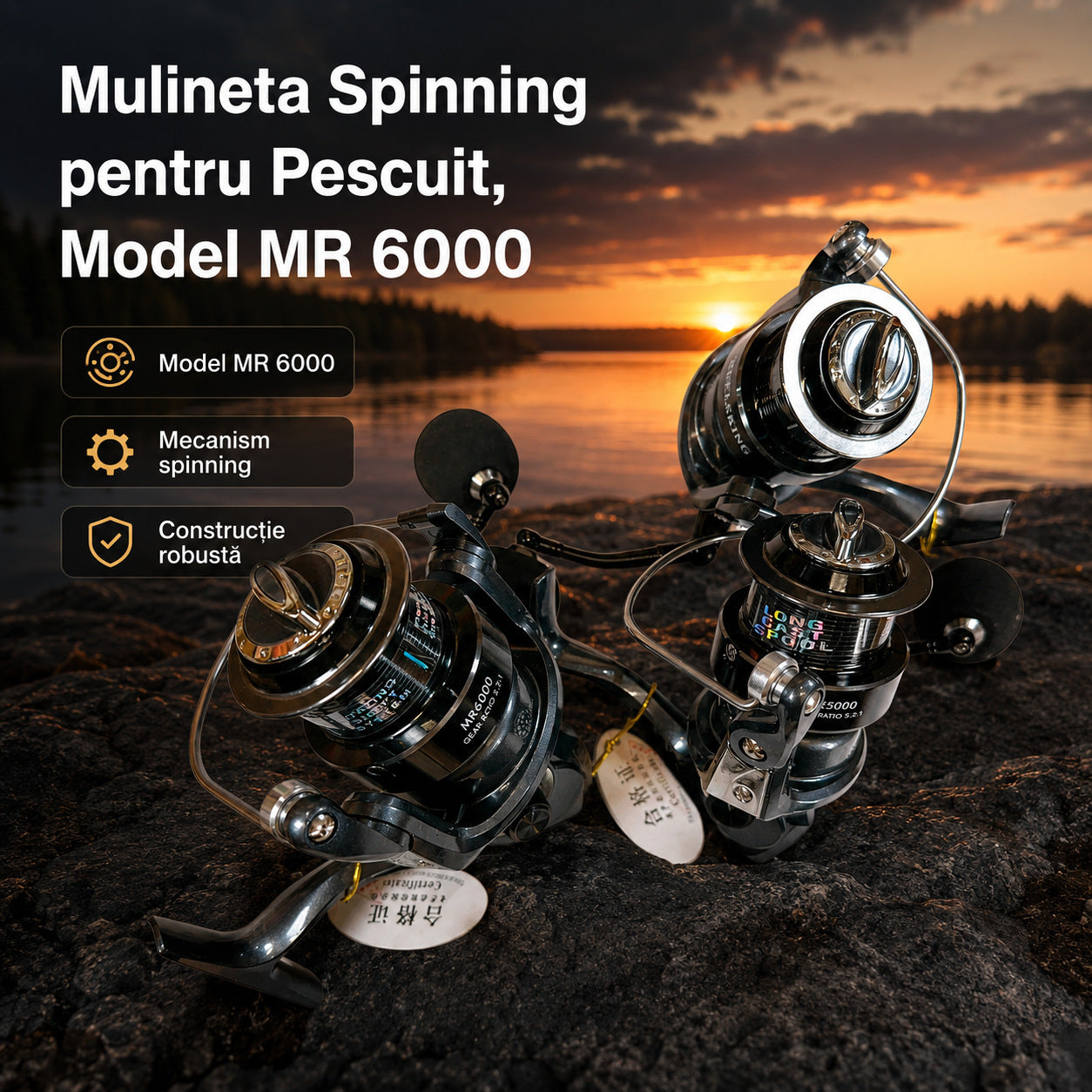 Mulineta Spinning pentru Pescuit, Model MR 6000 – imagine principală