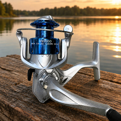 Mulineta Spinning pentru Pescuit, Model QS1000 – imagine comercială în ambient
