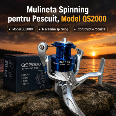 Mulineta Spinning pentru Pescuit, Model QS2000 – imagine principală promoțională