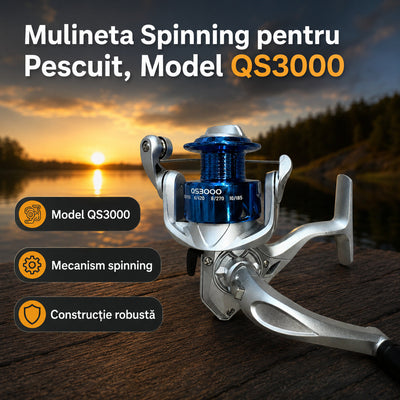 Mulineta Spinning pentru Pescuit, Model QS3000 – imagine principală promoțională