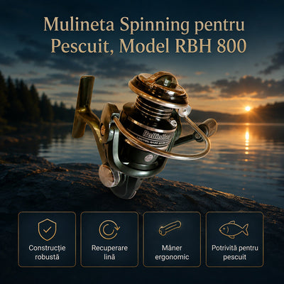 Mulineta Spinning pentru Pescuit, Model RBH 800 – imagine principală promoțională