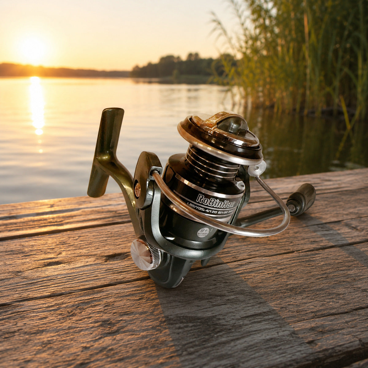 Mulineta Spinning pentru Pescuit, Model RBH 800 – imagine comercială în ambient