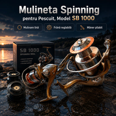 Mulineta Spinning pentru Pescuit, Model SB 1000 – imagine principală promoțională