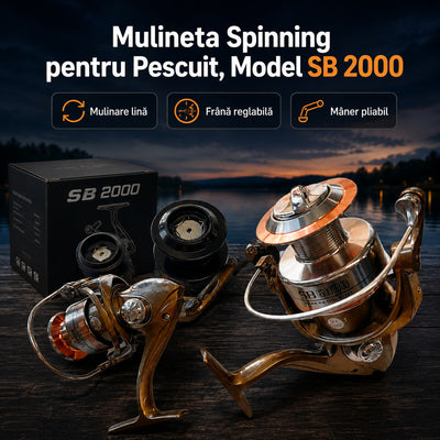 Mulineta Spinning pentru Pescuit, Model SB 2000 – imagine principală promoțională
