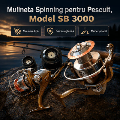 Mulineta Spinning pentru Pescuit, Model SB 3000 – imagine principală promoțională