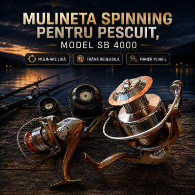 Mulineta Spinning pentru Pescuit, Model SB 4000 – imagine principală promoțională