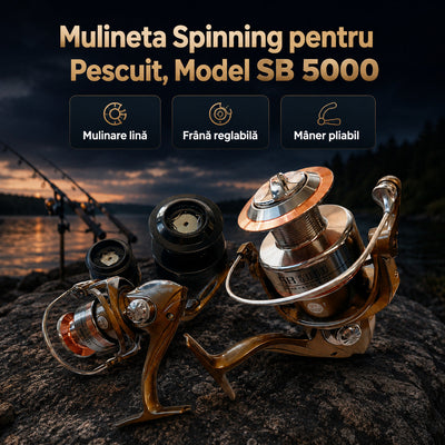 Mulineta Spinning pentru Pescuit, Model SB 5000 – imagine principală promoțională