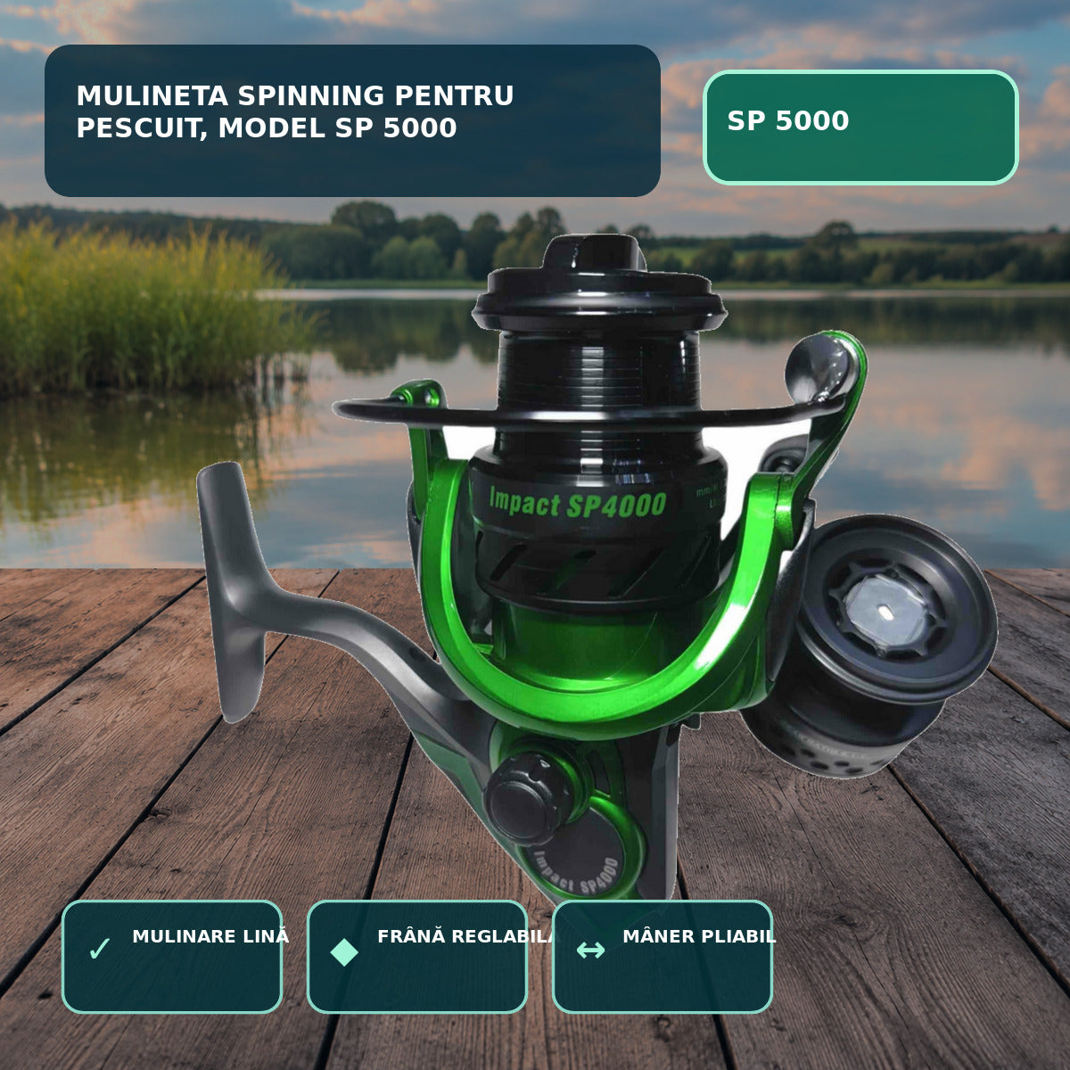 Mulineta Spinning pentru Pescuit, Model SP 5000 – imagine principală