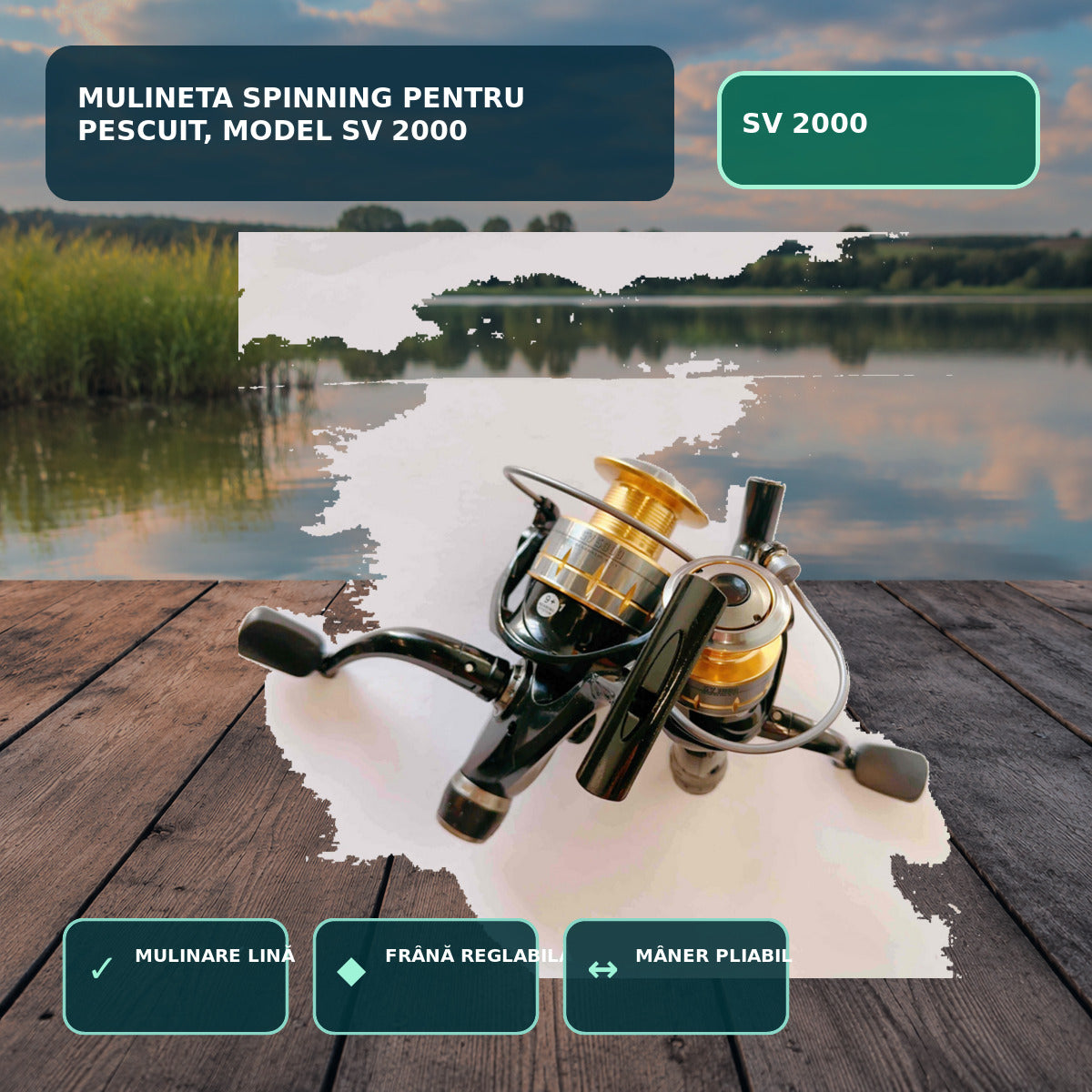 Mulineta Spinning pentru Pescuit, Model SV 2000 – imagine principală