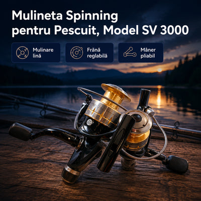 Mulineta Spinning pentru Pescuit, Model SV 3000 – imagine principală promoțională