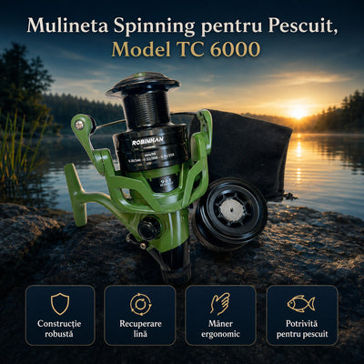 Mulineta Spinning pentru Pescuit, Model TC 6000 – imagine principală promoțională