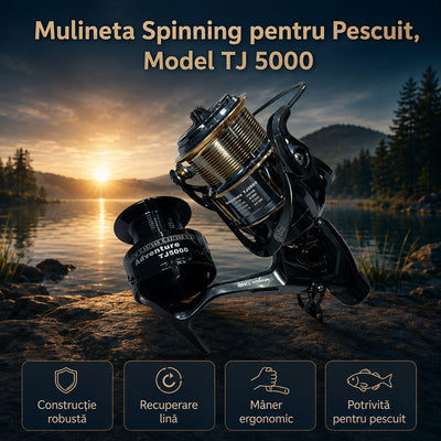 Mulineta Spinning pentru Pescuit, Model TJ 5000 – imagine principală promoțională