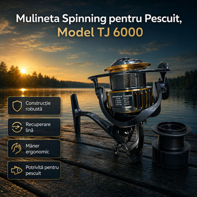 Mulineta Spinning pentru Pescuit, Model TJ 6000 – imagine principală promoțională