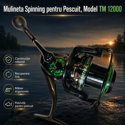 Mulineta Spinning pentru Pescuit, Model TM 12000 – imagine principală promoțională