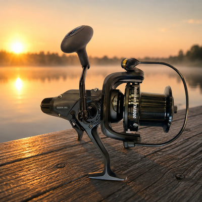 Mulineta Spinning pentru Pescuit, Model TM 7000 – imagine comercială în ambient