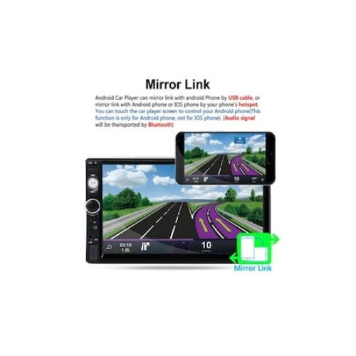 Navigatie Auto FOXMAG24, Display Touchscreen 7 Inch, Telecomanda inclusa, Handsfree, Putere 4 x 60 W, Conectivitate Bluetooth, SD Card, Port USB, Functie camera auto, Design Modern, Negru
