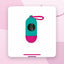 Dispenser Pungi Igienice pentru Câini, Bicolor cu Carabină, Turcoaz / Fucsia – imagine 2
