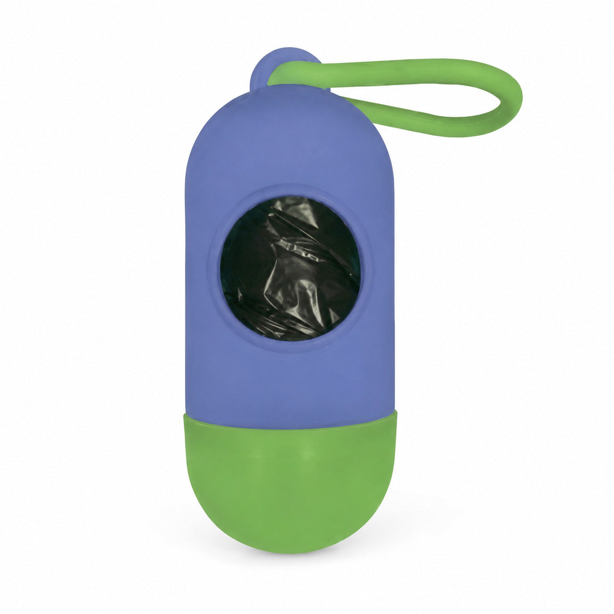 Dispenser Pungi Igienice pentru Câini, Bicolor cu Carabină, Mov / Verde