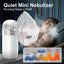 Nebulizator ultrasonic, aparat de aerosoli portabil, ultra silentios, cu masca adulti si copii, reincarcabil, alb