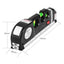 Nivela cu laser FOXMAG24, Fascicul luminos, Buton ON/OFF, Boloboc, Ruleta 2.5m , Rigla 15 cm, Multifunctionala 4in1, Masoara in plan vertical, orizontal si la 45 de grade, Negru