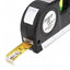 Nivela cu laser FOXMAG24®, Ruleta 2.5m , Rigla 15 cm, Multifunctionala 4in1 Fascicul luminos, Masoara in plan vertical, orizontal si la 45 de grade