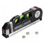 Nivela cu laser FOXMAG24®, Ruleta 2.5m , Rigla 15 cm, Multifunctionala 4in1 Fascicul luminos, Masoara in plan vertical, orizontal si la 45 de grade
