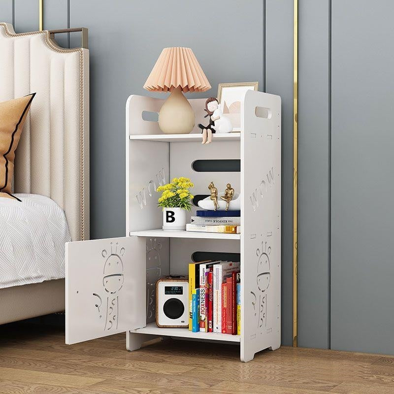 Noptiera pentru dormitor, din PVC, dimeniuni 25 X 50 cm, pentru depozitare si organizare, cu finisaj mat, alb