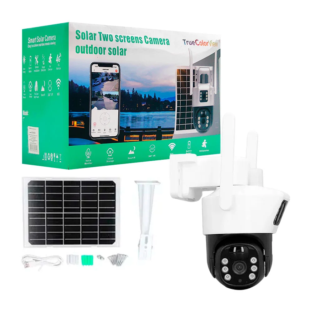 Cameră solară TrueColorView Two Screens, Wi-Fi, carcasă gri – imagine 2