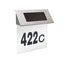 Numar de casa, iluminat, cu incarcare solara, carcasa din inox, cu 4 LED-uri albe, cu senzor de lumina, negru