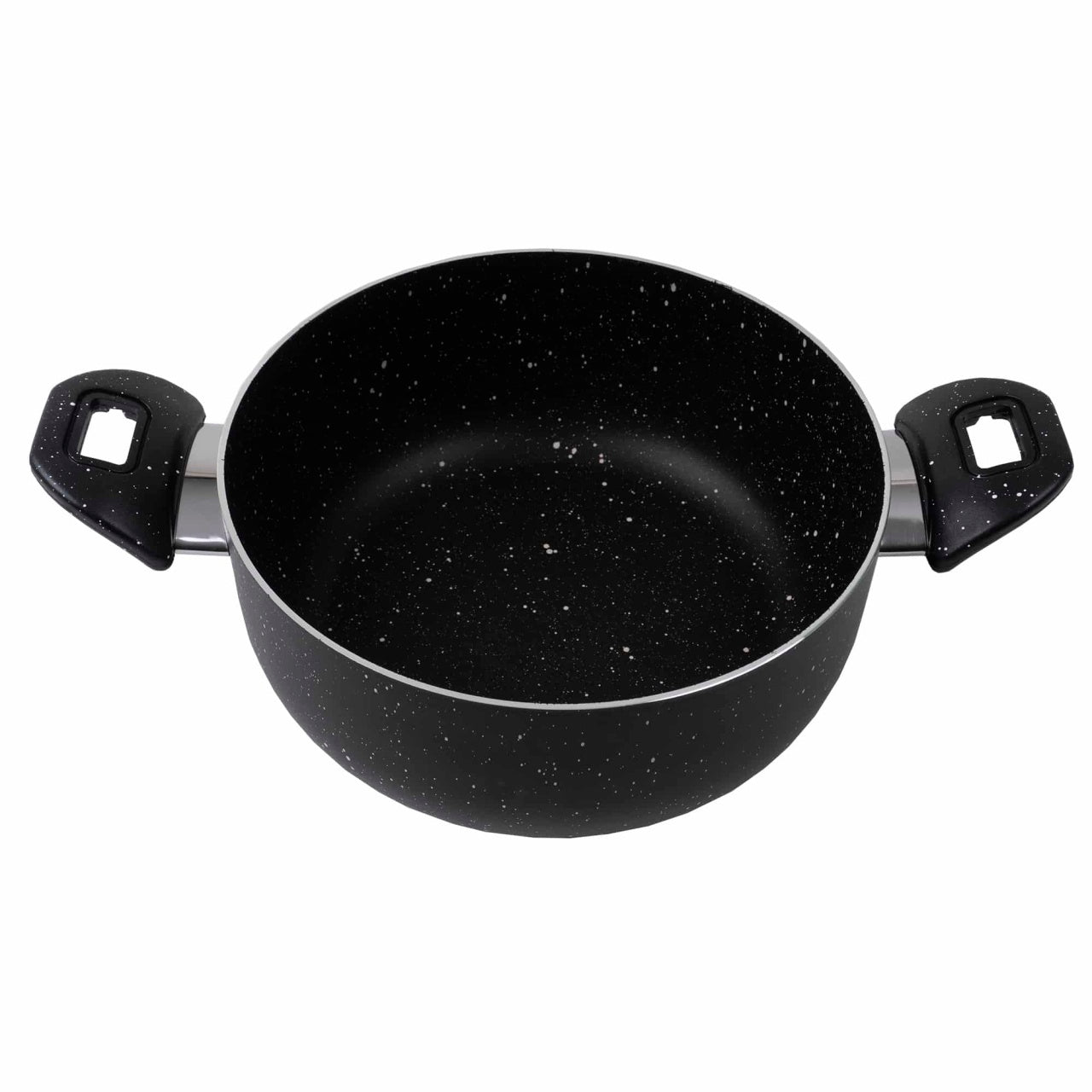 Oala aluminiu 24cm cu capac sticla termorezistenta, capacitate 3L