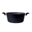 Oala aluminiu cu capac sticla, 28 cm, interior granit, 6L, compatibila cu inductie