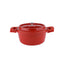 Oala ceramica cu capac 24 cm, capacitate 3.5 L, rosie, compatibila inductie