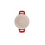 Oala ceramica cu capac 24 cm, capacitate 3.5 L, rosie, compatibila inductie