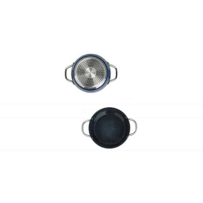 Oala cu capac ceramica si inox, baza inductie, 20 cm, 2.1L