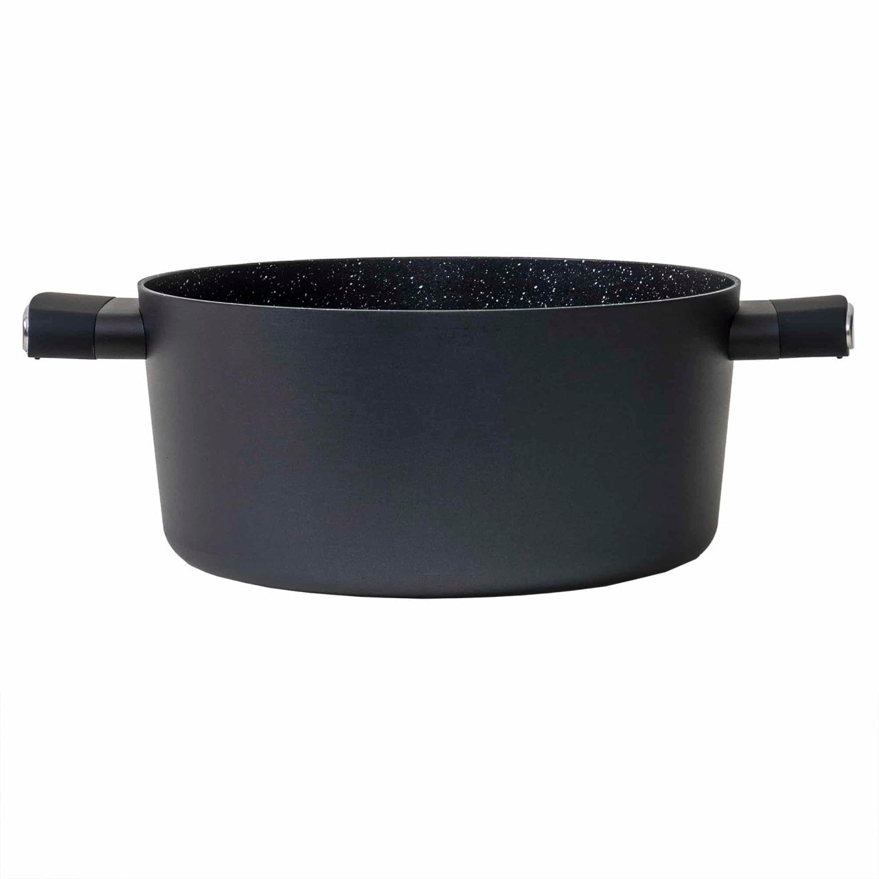 Oala cu capac de sticla, diametru 28 cm, capacitate 5L, negru