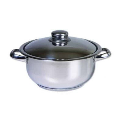 Oala cu capac inox, 10 litri, diametru 28 cm, fund sandwich 3 straturi