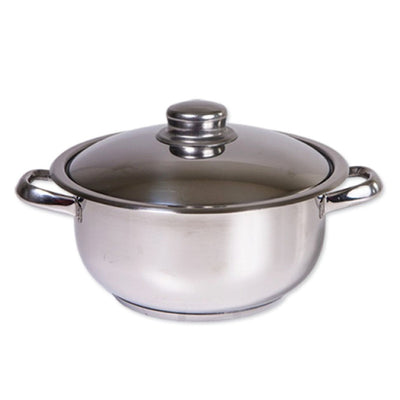 Oala cu capac inox, capacitate 1.8 litri, fund in 3 straturi