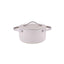 Oala cu capac, interior ceramica, 20cm, capacitate 2L, crem