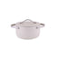 Oala cu capac, interior ceramica, diametru 24cm, capacitate 4L, crem