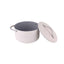 Oala cu capac, interior ceramica, diametru 24cm, capacitate 4L, crem