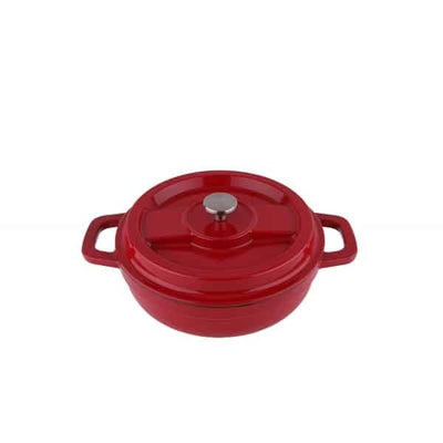 Oala din fier turnat 2.1L, diametru 24cm, inaltime 7cm, compatibila cu toate sursele de caldura