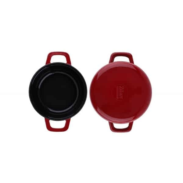 Oala din fier turnat 2.1L, diametru 24cm, inaltime 7cm, compatibila cu toate sursele de caldura