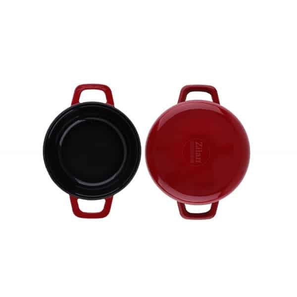 Oala din fier turnat, 2.6L, diametru 22cm, compatibila cu toate sursele de caldura