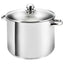Oala din inox, cu capac din yena, capacitate 6,5L, compatibila cu masina de spalat vase, argintiu