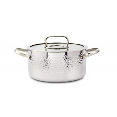 Oala din otel inoxidabil cu capac de sticla, 4.5L, diametru 24 cm