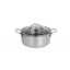 Oala inox cu capac 24 cm, antiaderenta, 4.3 l, compatibila cu inductie
