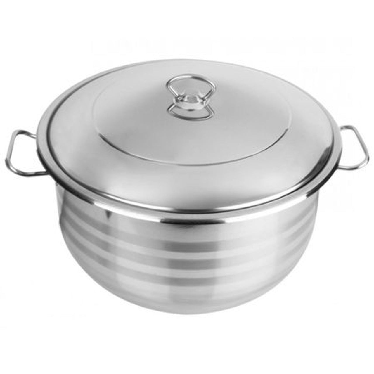 Oala inox cu capac si manere, 16.5L, diametru 34 cm, compatibila cu inductie