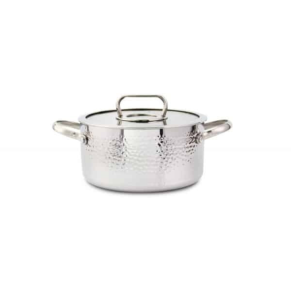 Oala inox cu capac sticla 2.5L, diametru 20 cm, compatibila inductie